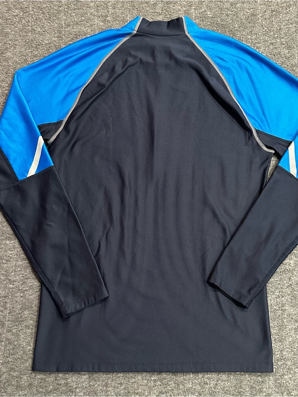 Hind Men's Compression Rash Guard Swim Shirt Blue Navy Colorblock Long Sleeve L - Picture 6 of 6